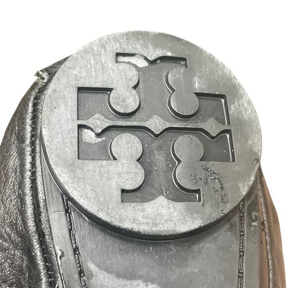 Tory Burch Eddie Black Jeweled-Bow Ballet Flats - Size 8 1/2 - Picture 14 of 16